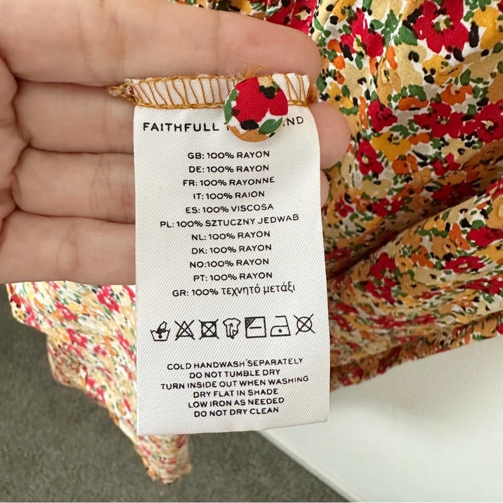 Faithfull the Brand Yellow Floral Midi Dress - Picture 11 of 12